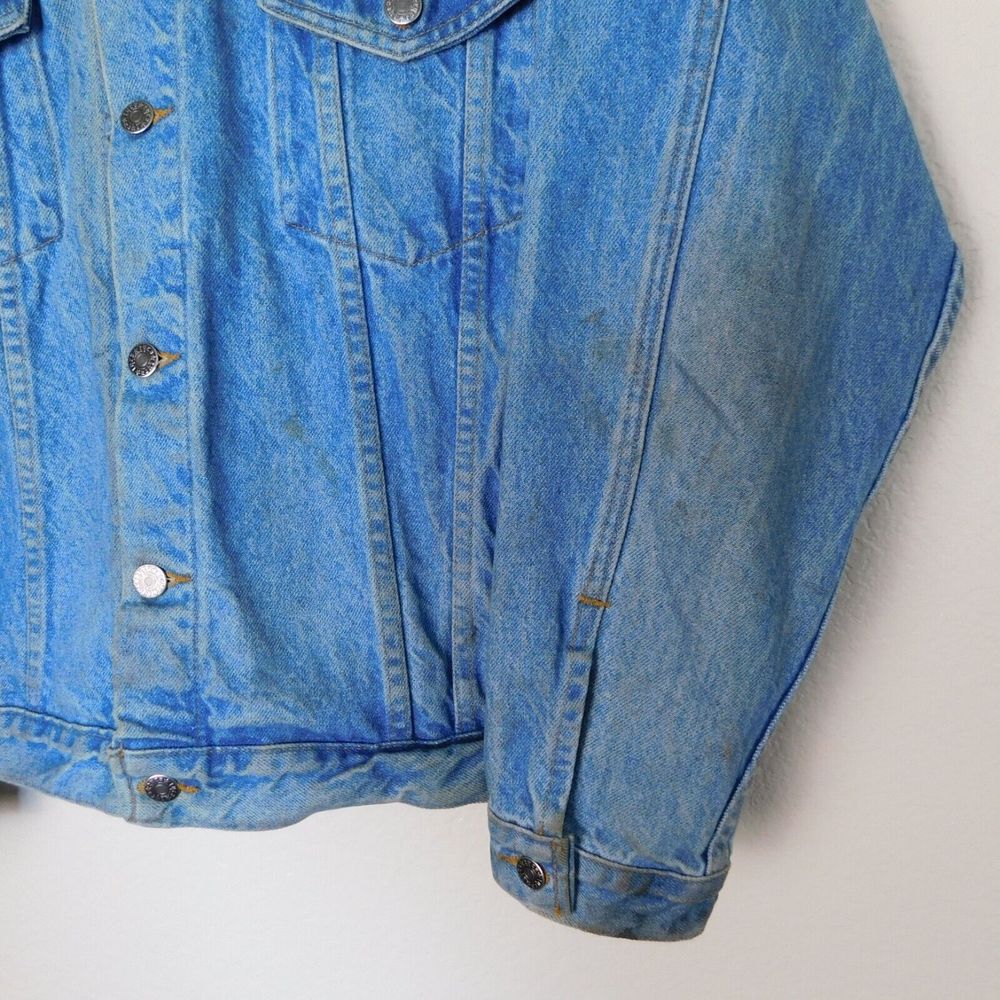 Tyca Denim Jacket Adult L Freightliner Embossed Made in USA Vintage Rare Trucker - Picture 10 of 16